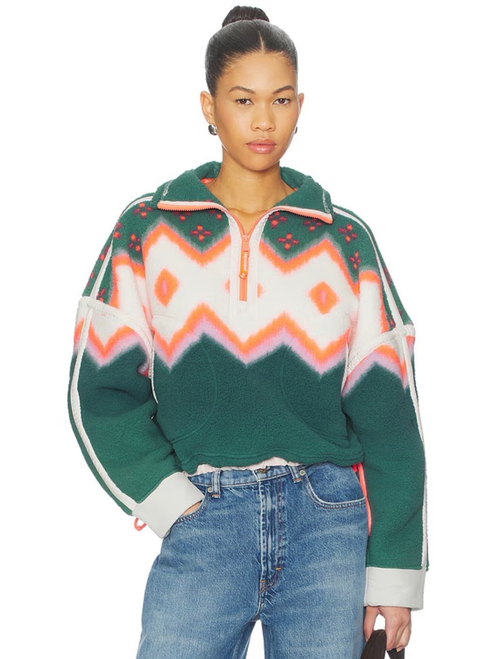 The Free People High Sweater Printed Mountain